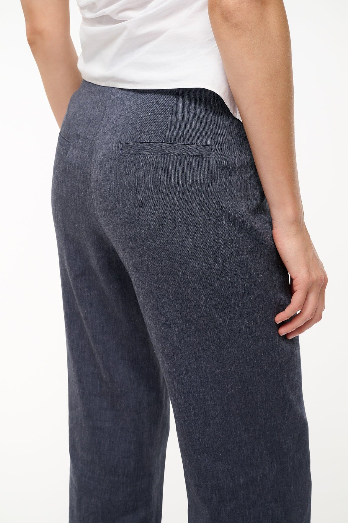 STAUD KNACK LINEN PANT CHAMBRAY - 5