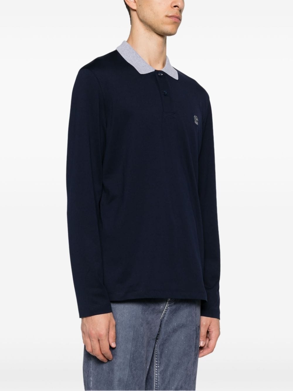 logo-embroidered polo shirt - 3