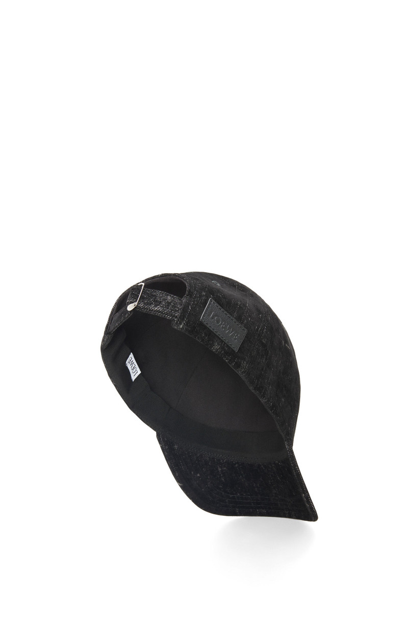 Loewe Patch cap in flocked denim outlook