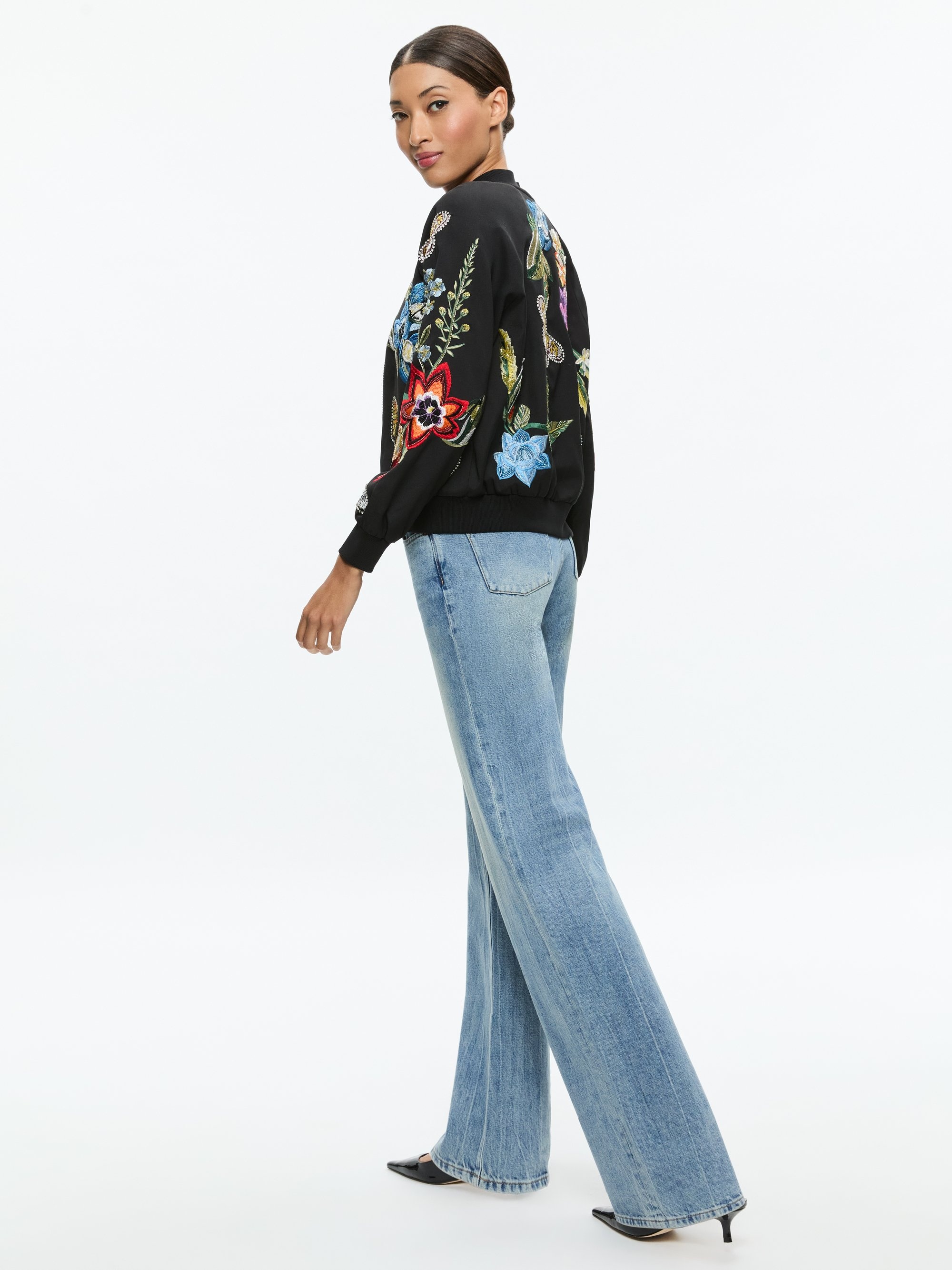 FELISA EMBELLISHED VARSITY JACKET - 4
