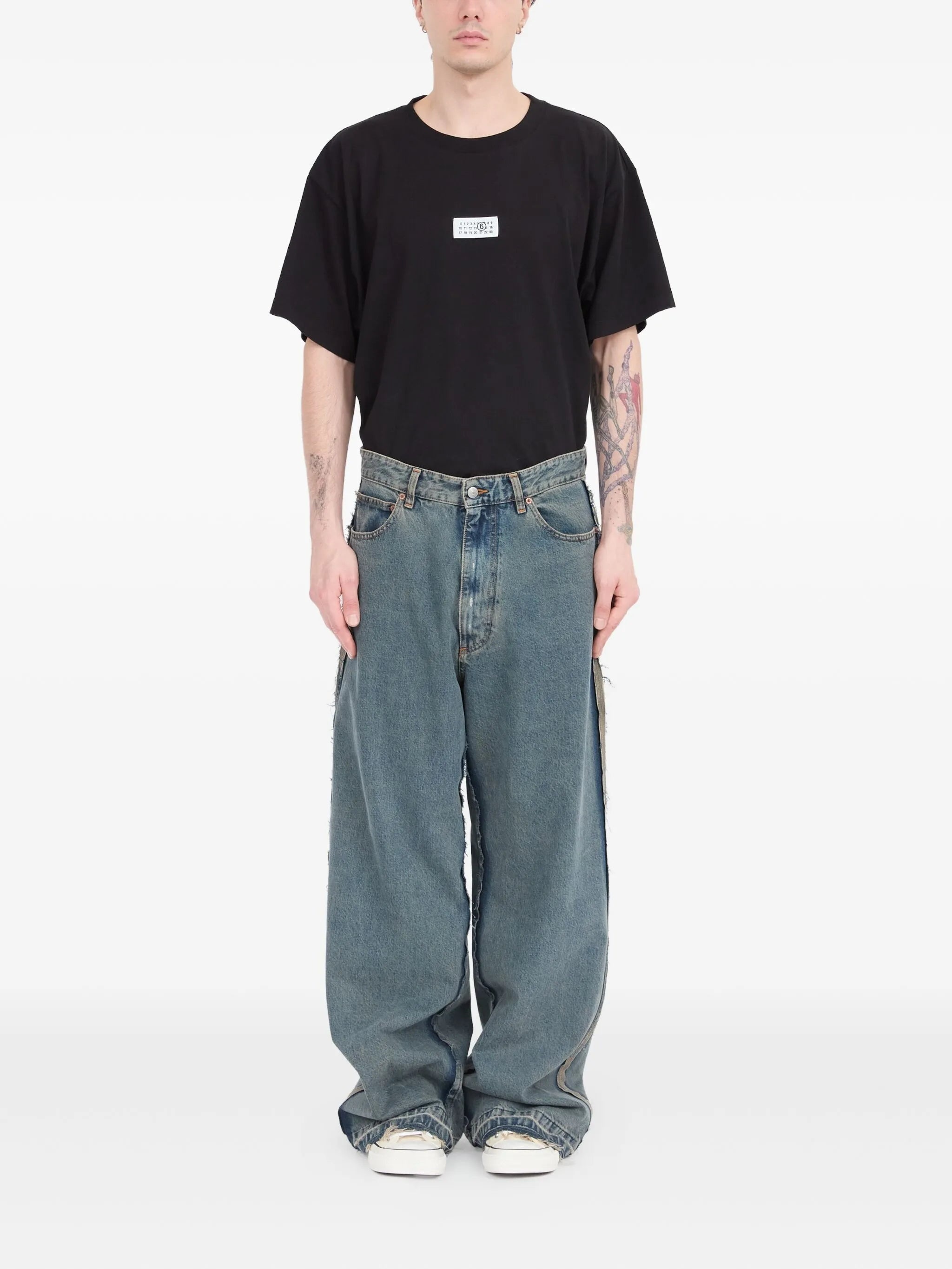 Mm6 Maison Margiela Inside-out Straight-leg Jeans - 4