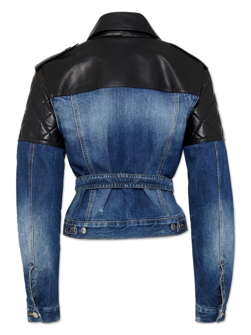 panelled denim jacket - 2