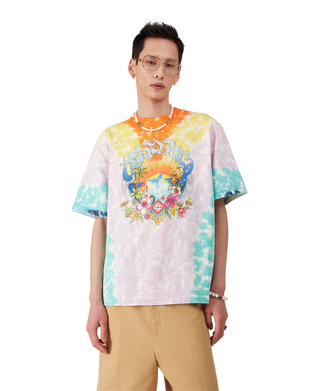 Surf Trip Tie Dye T-Shirt | Casablanca Paris - 3