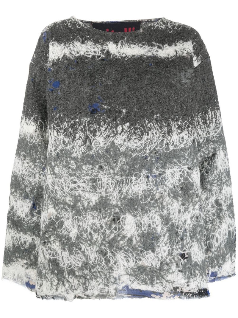 contrasting-stitch knit jumper 1
