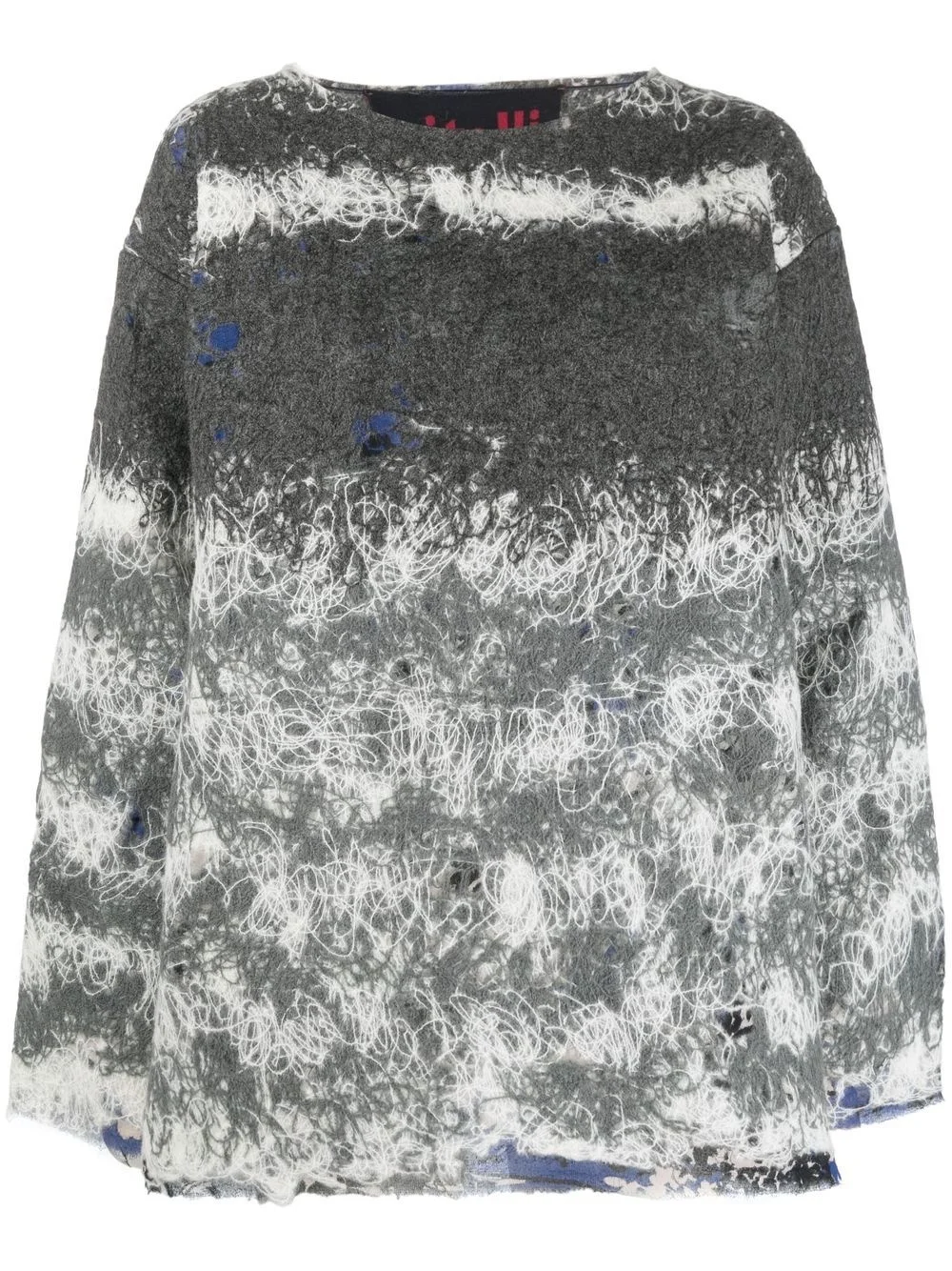 contrasting-stitch knit jumper - 1