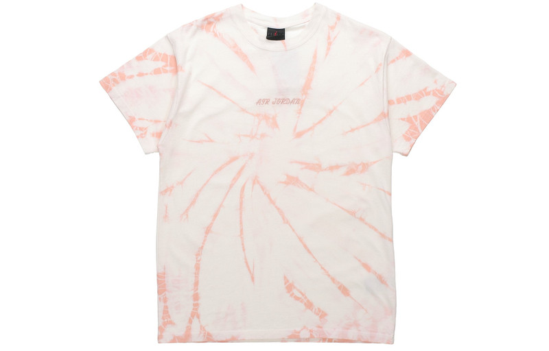 Jordan Air Jordan Loose Knit Tie Dye Printing Short Sleeve Orange DQ3903-100 outlook