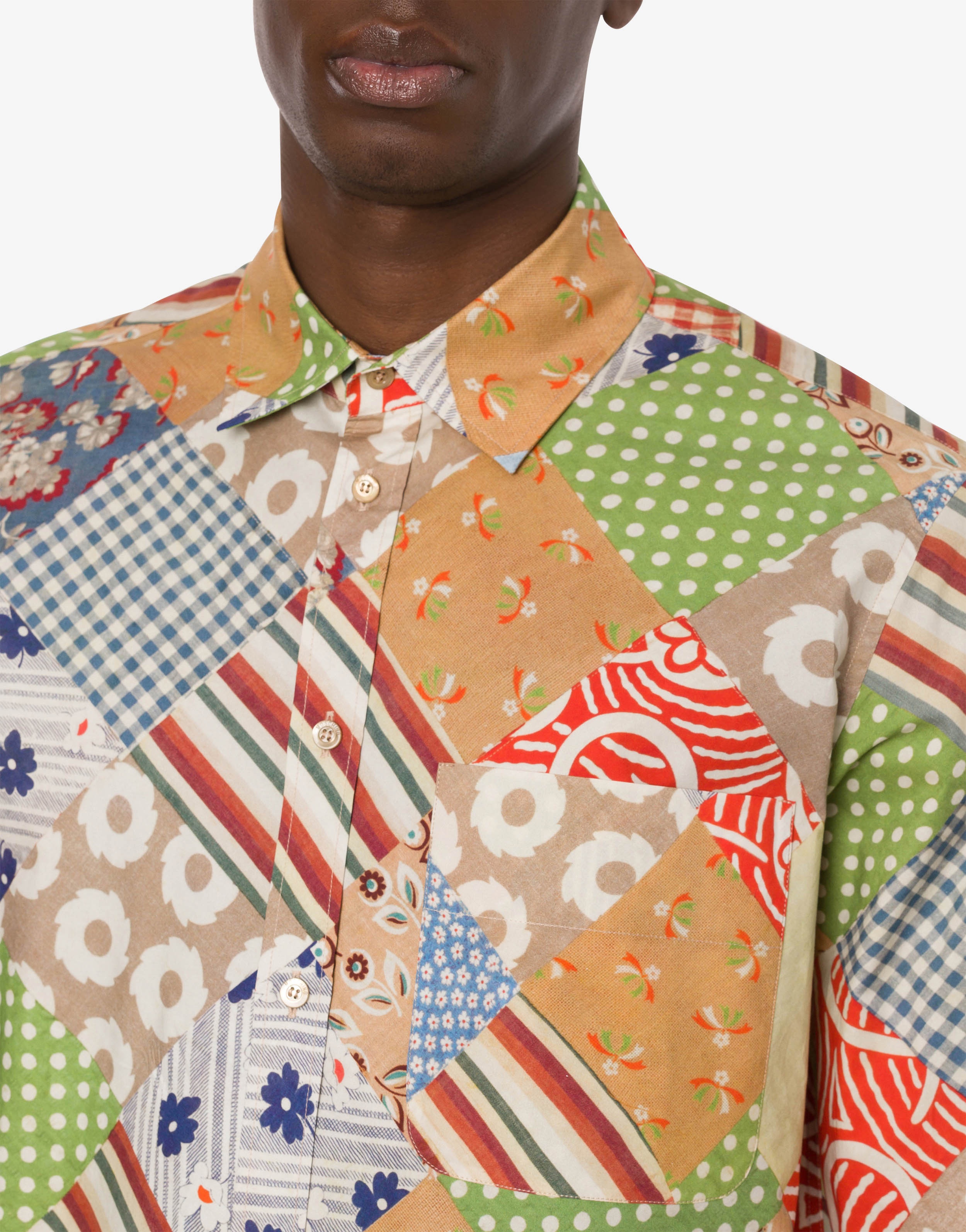 QUILT PRINT POPLIN SHIRT - 4