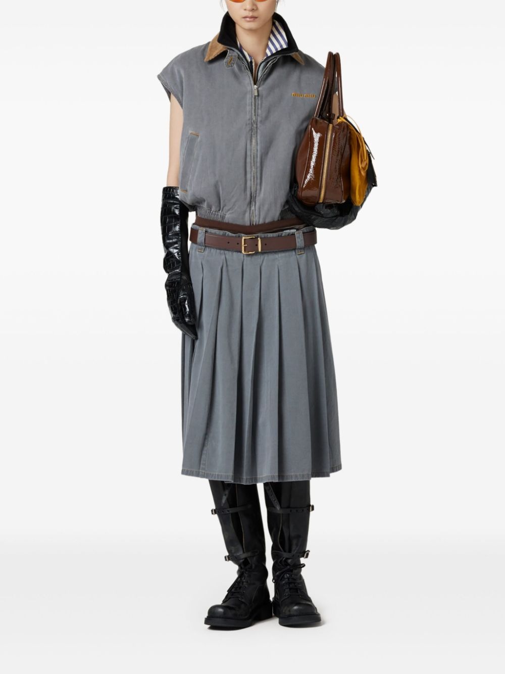chambray vest - 2