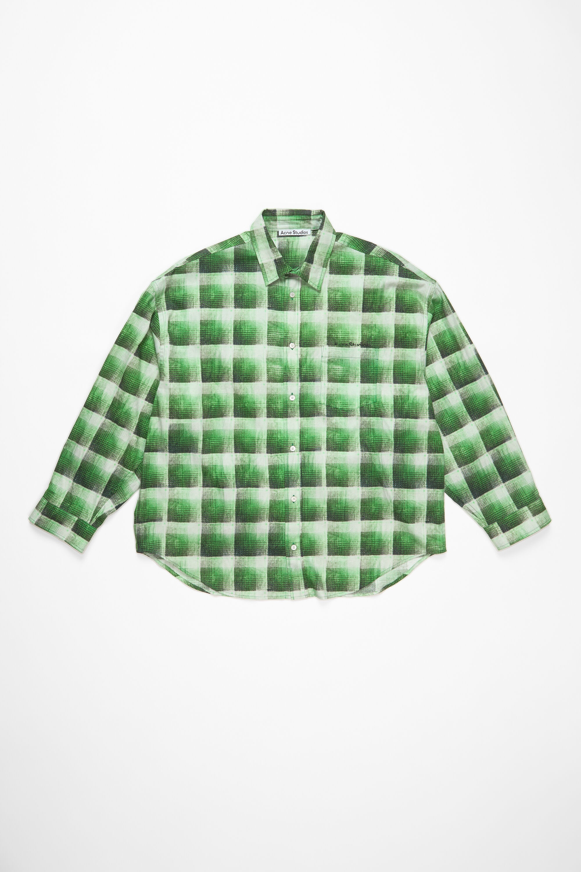 Check button-up shirt - Green - 6