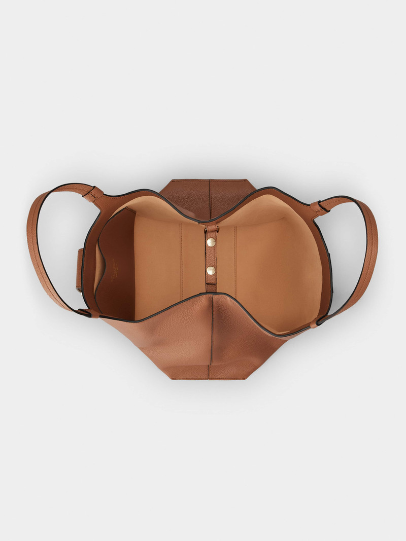 Viv' Choc Medium Shopping Bag in Leather 5