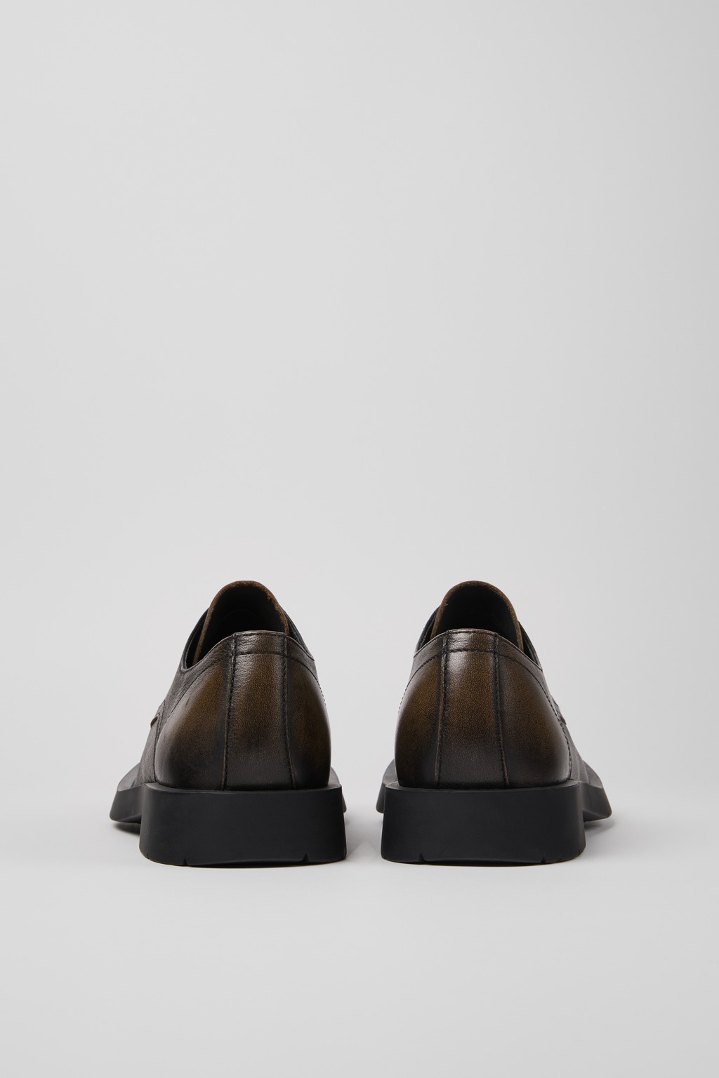 Three-Toned Brushed Leather Shoes - 3