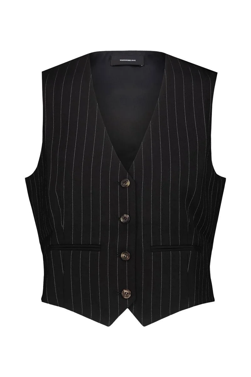 Wardrobe.Nyc Classic Waistcoat Pinstripe Clothing - 1