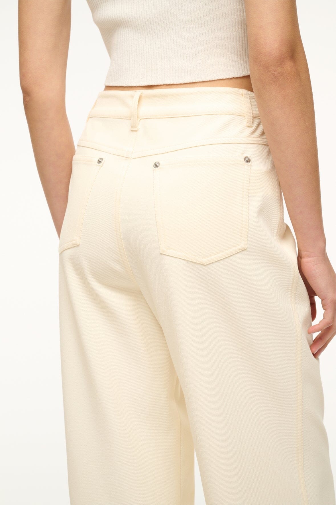 STAUD GRAYSON PANT ECRU - 5