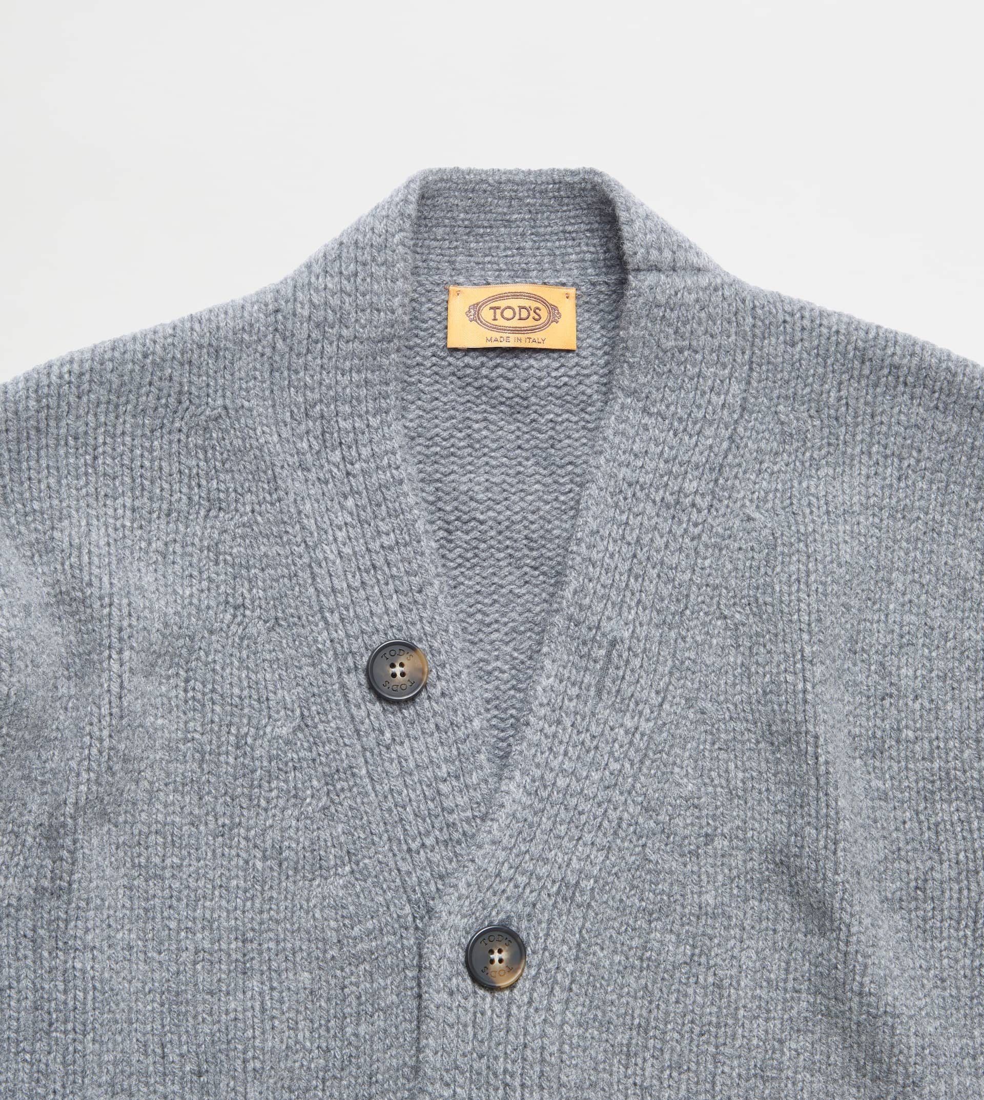 CASHMERE BLEND CARDIGAN - GREY - 2