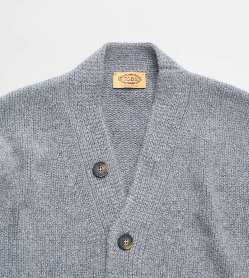 Tod's CASHMERE BLEND CARDIGAN - GREY outlook