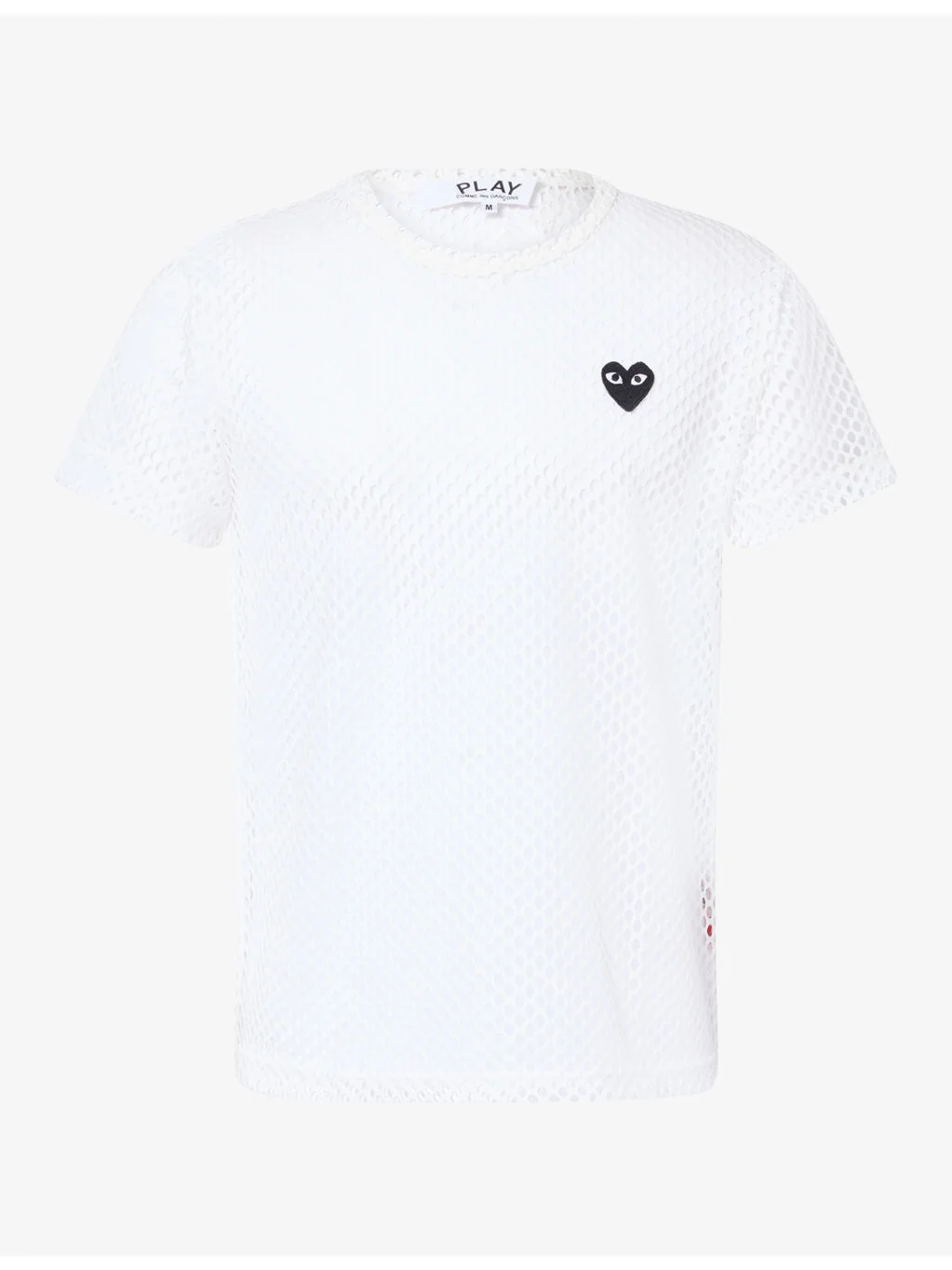Heart Motif-logo Textured Mesh T-Shirt - 1