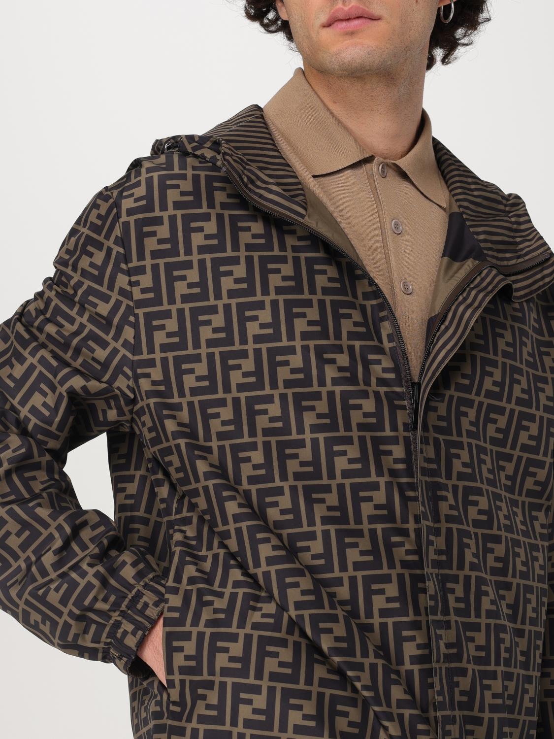 【送料&関税込】Fendi Striped Shirt Jacket Shirt Silk Black | Fendi