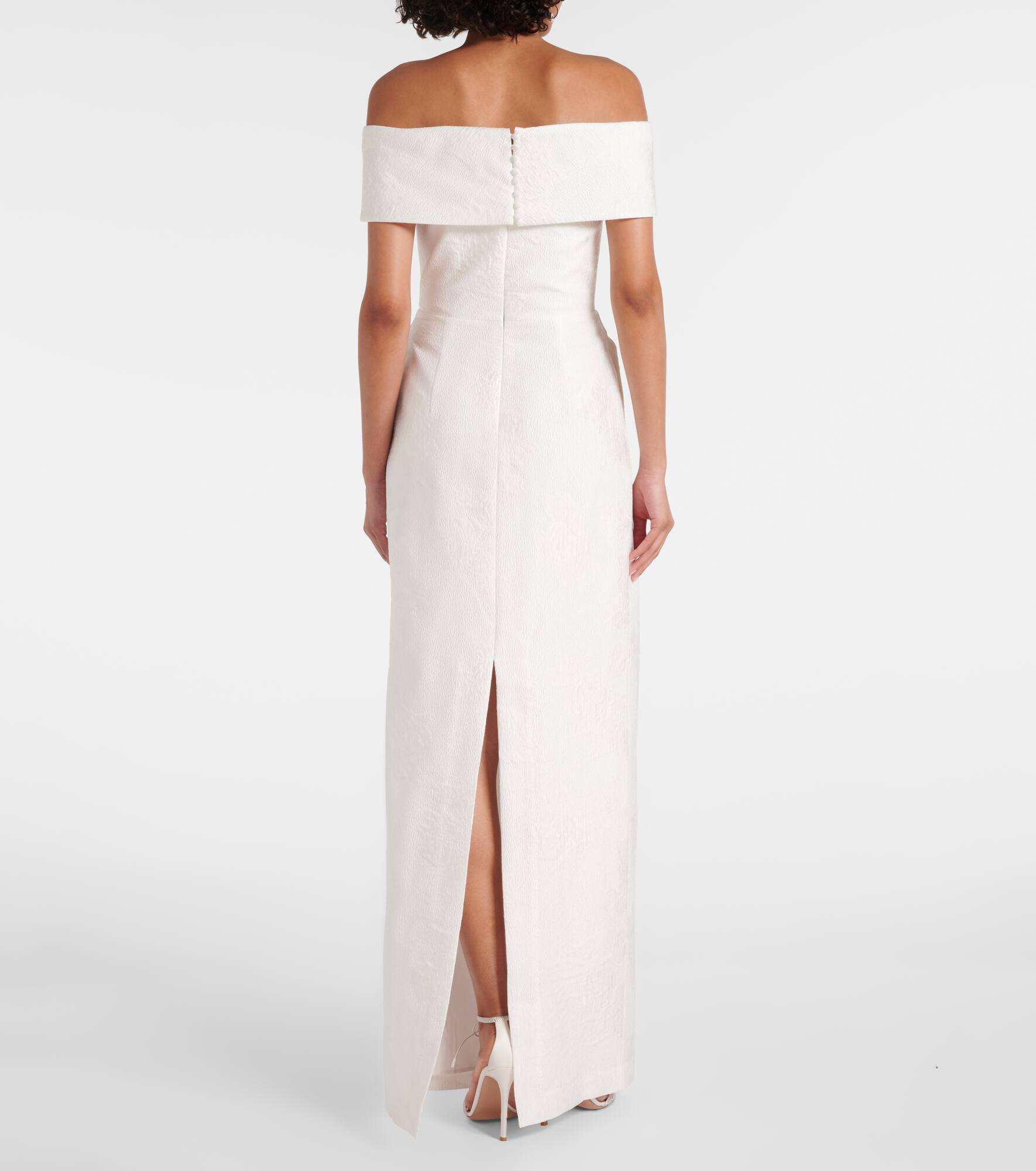 Antoinette off-shoulder jacquard maxi dress - 3