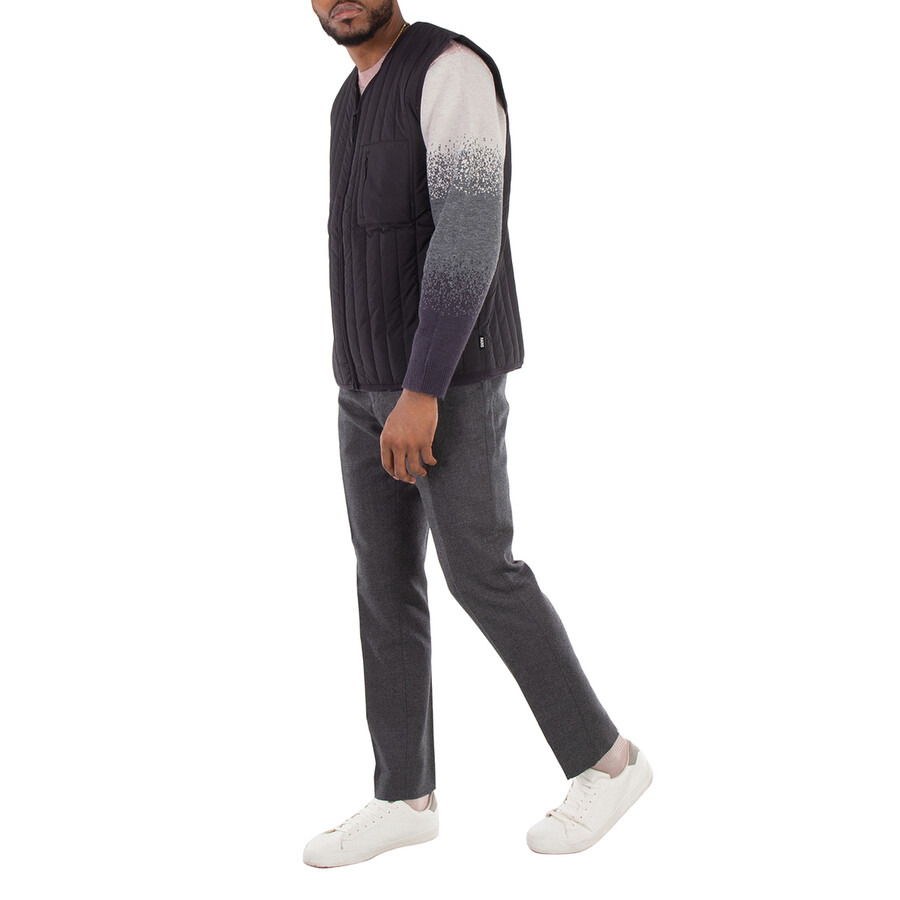 Rains Men's Black Banja Quilted Liner Vest - 4
