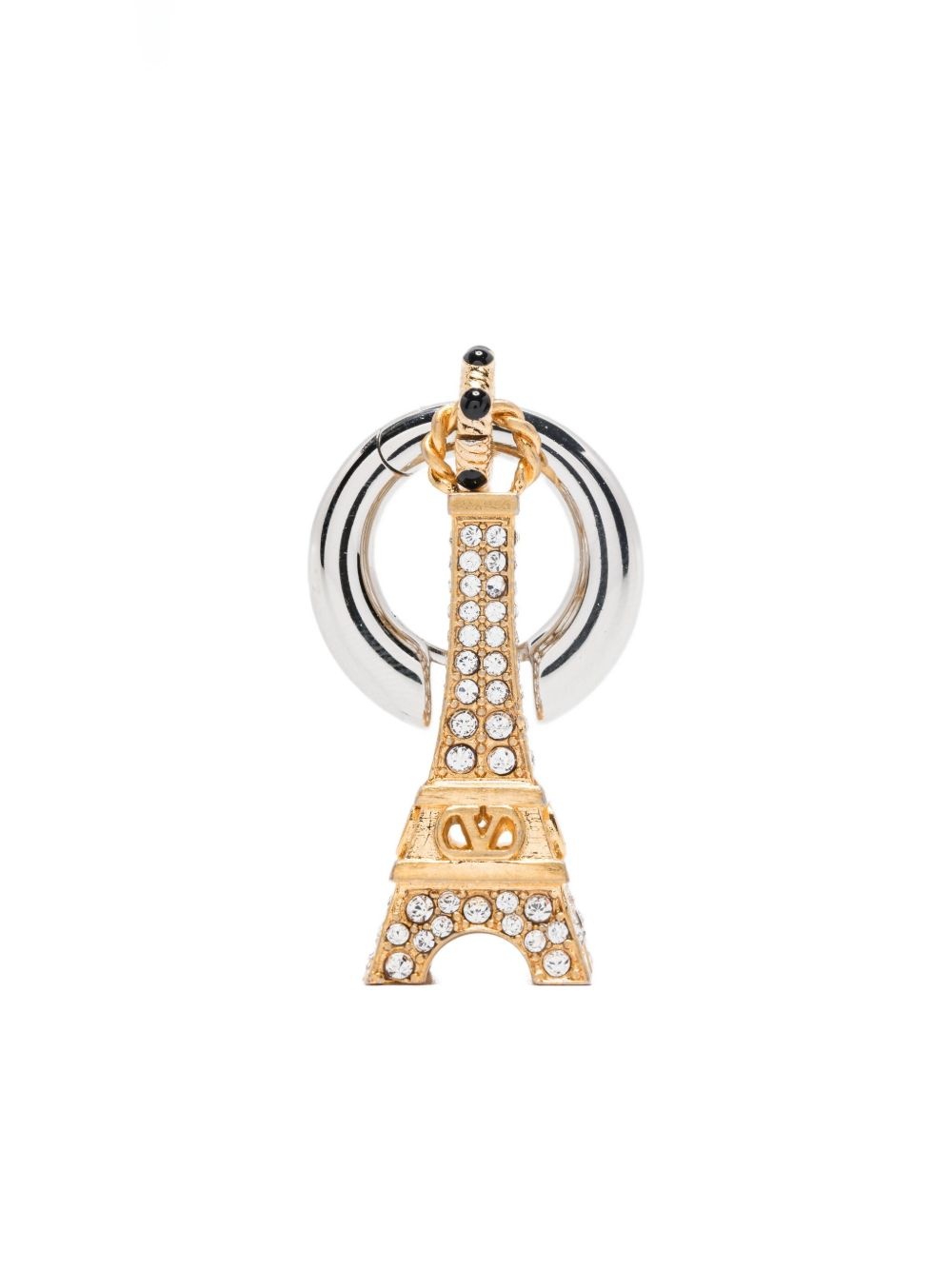 Eiffel Tower crystal-embellished earrings - 3