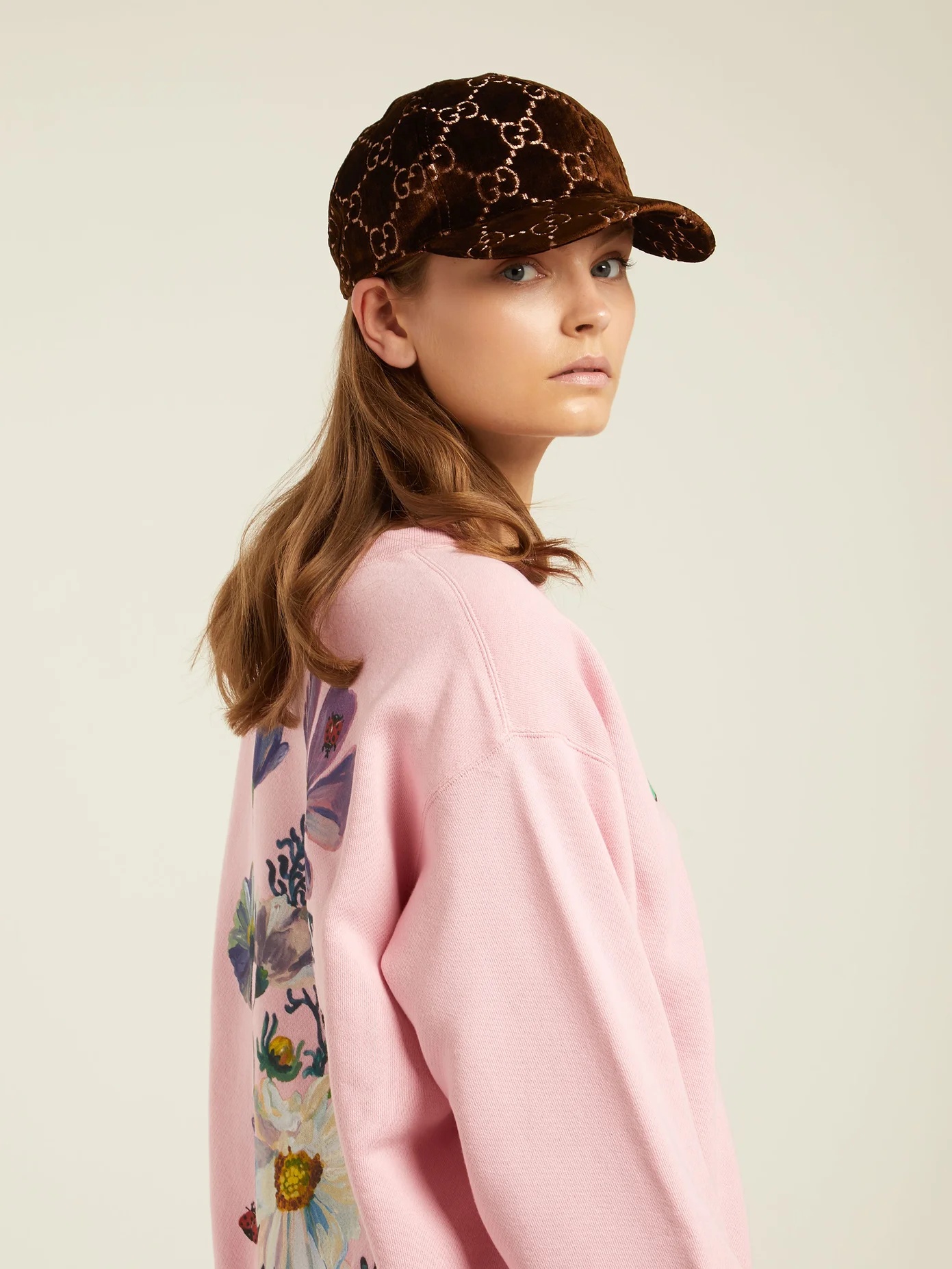 GG-embroidered velvet cap - 2