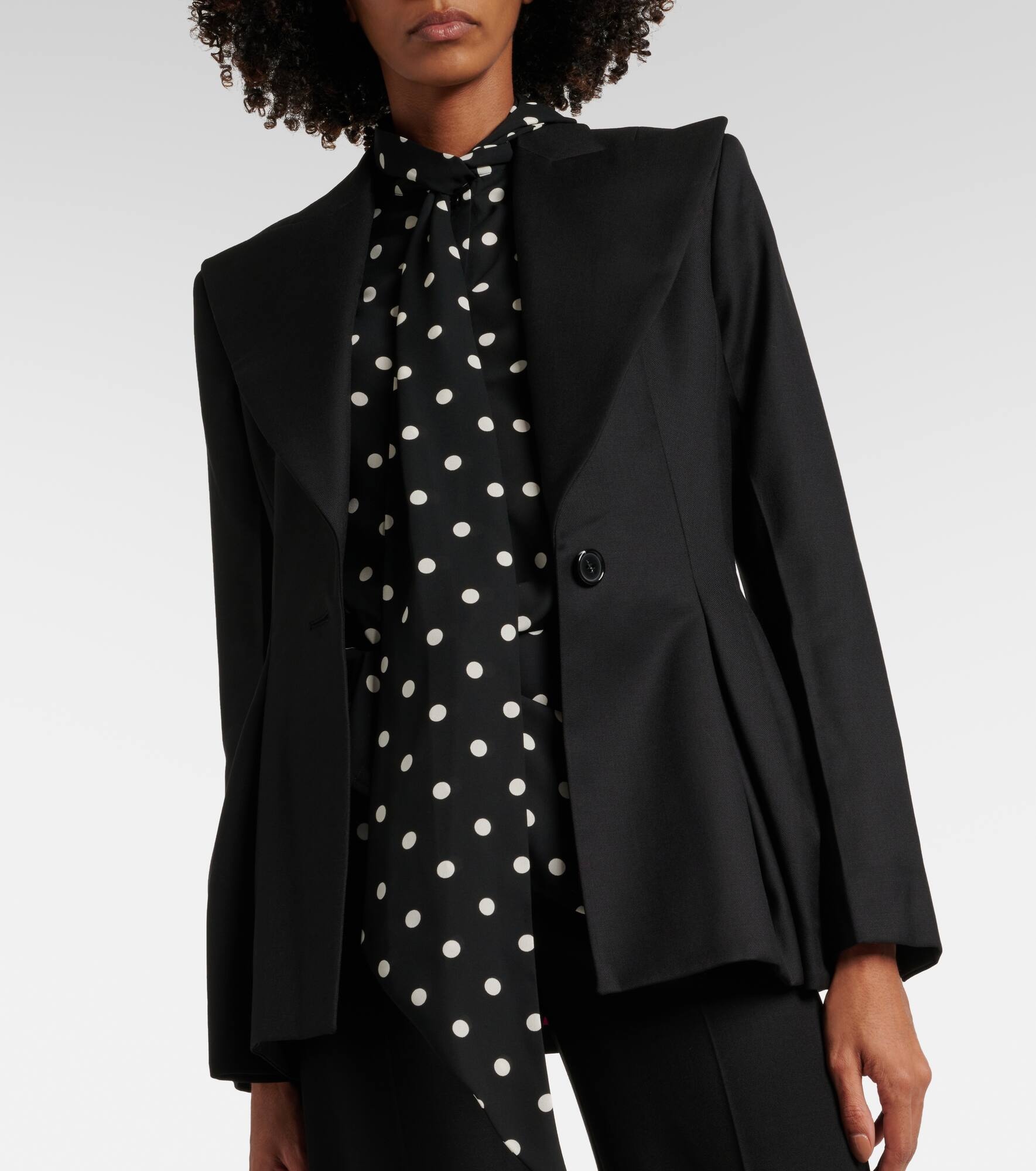 Wool gabardine blazer - 7