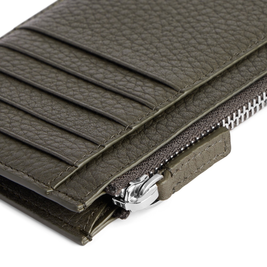 Men's Credit Long Coin And Card Holder in Khaki - 4