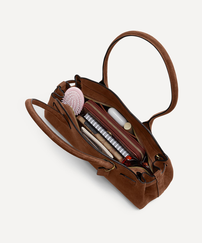 Empire Carryall Suede Top Handle Bag 34 5