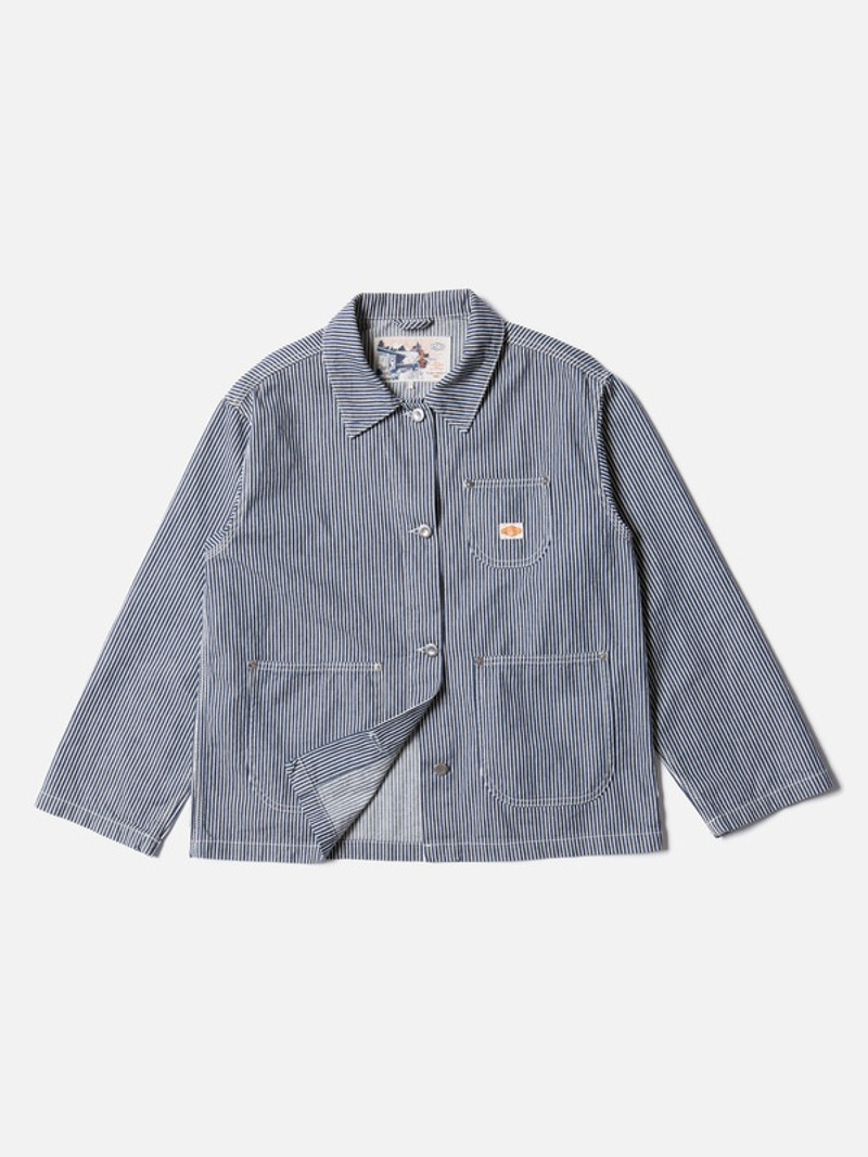 Eva Hickory Striped Jacket Blue/Offwhite 1