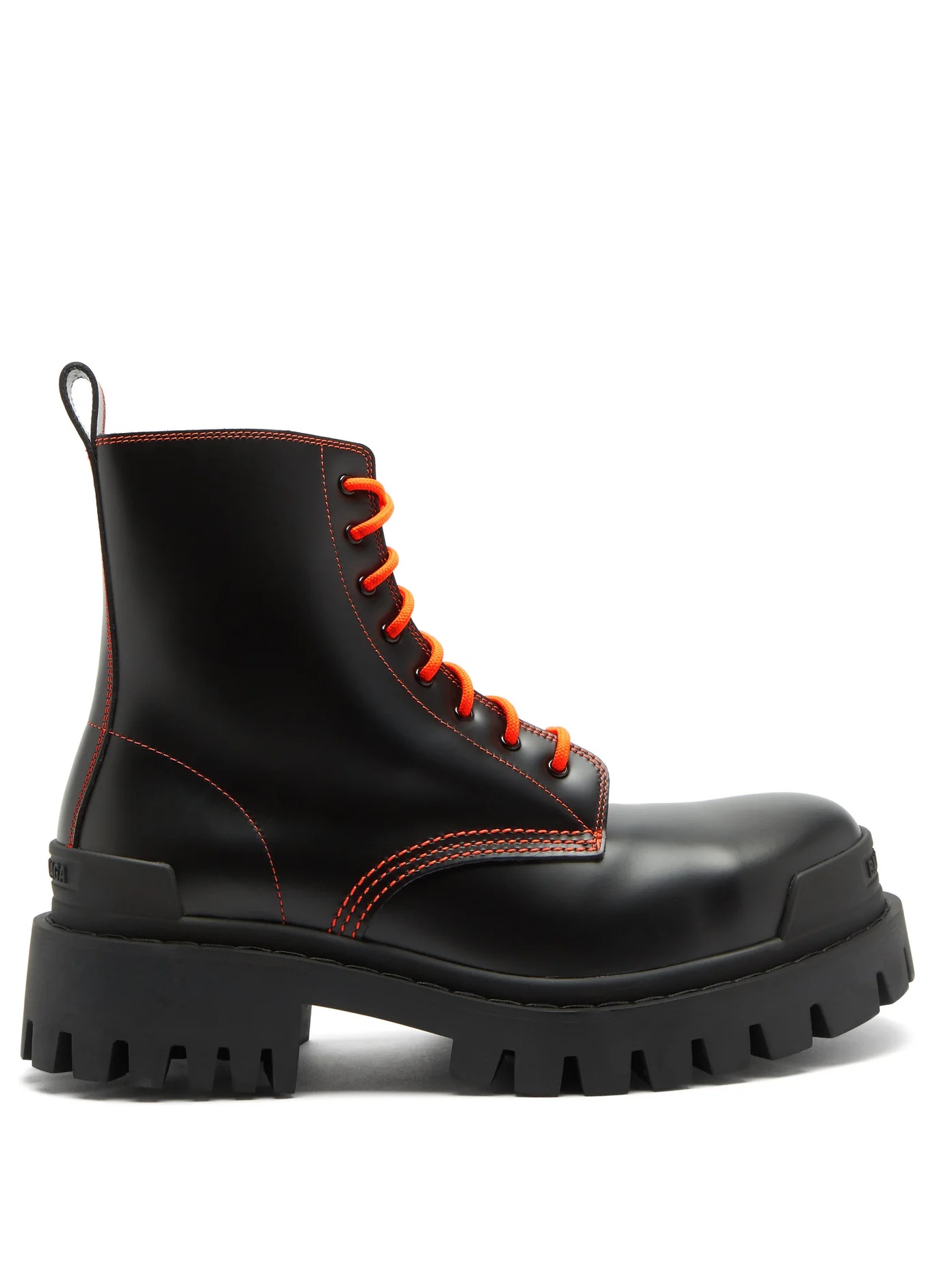 Strike leather lace-up boots - 1