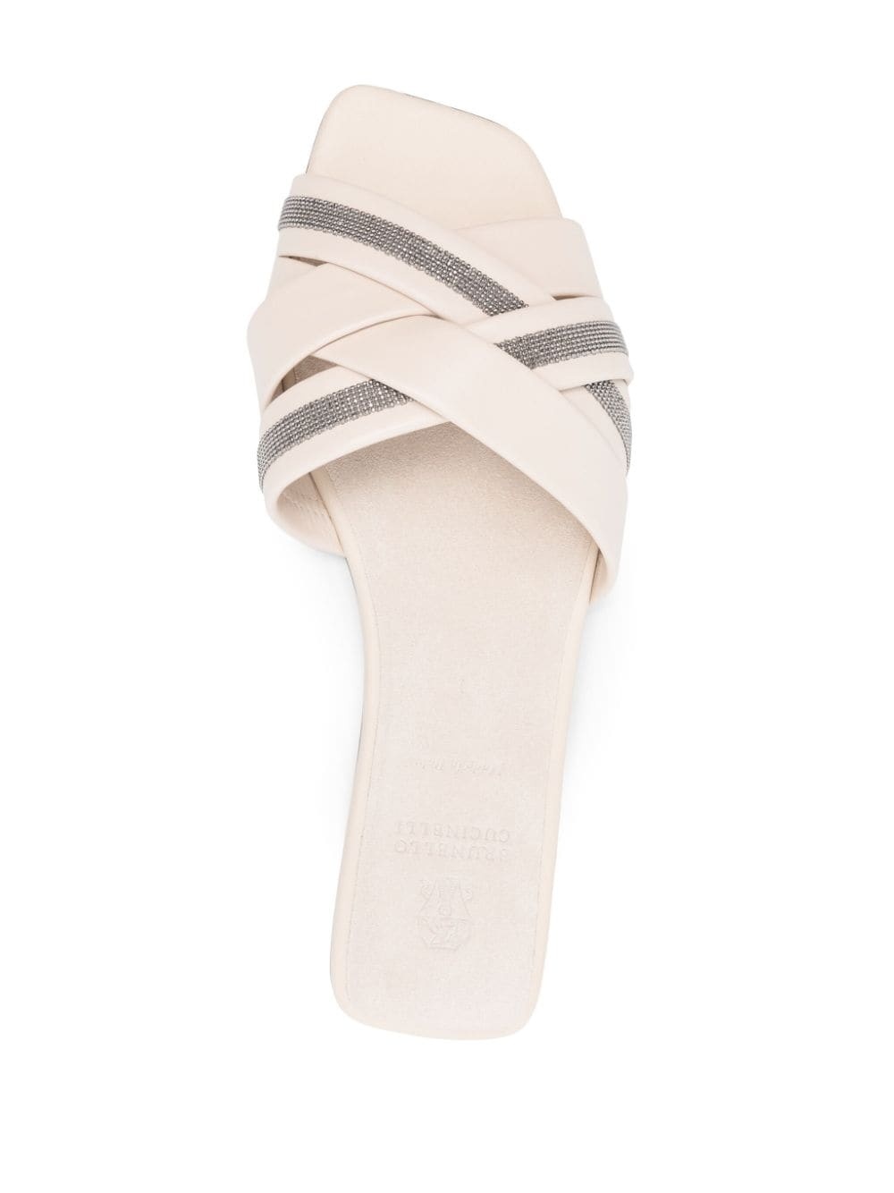 Monili chain-detail leather sandals - 4