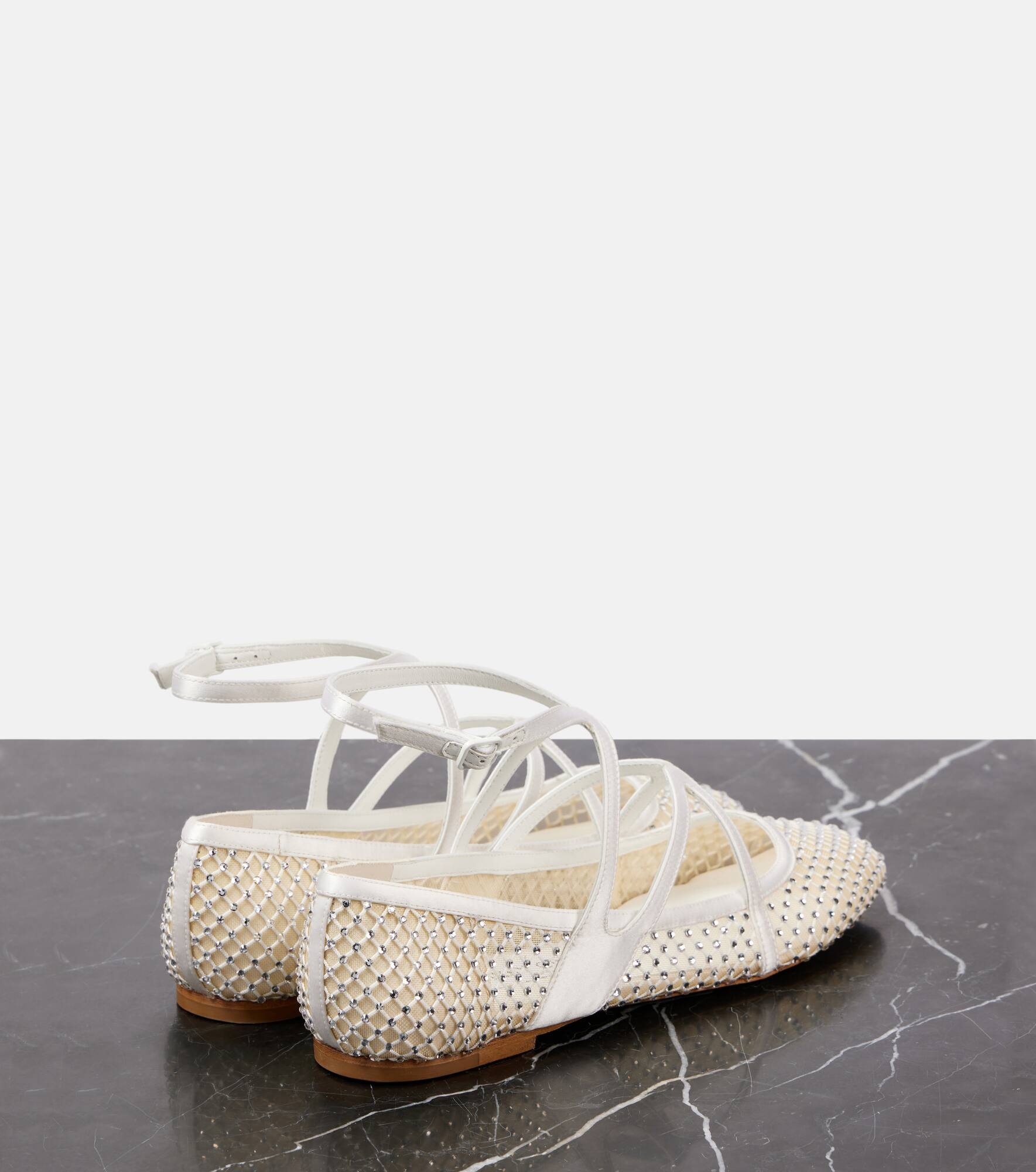 Astoria embellished mesh ballet flats - 2