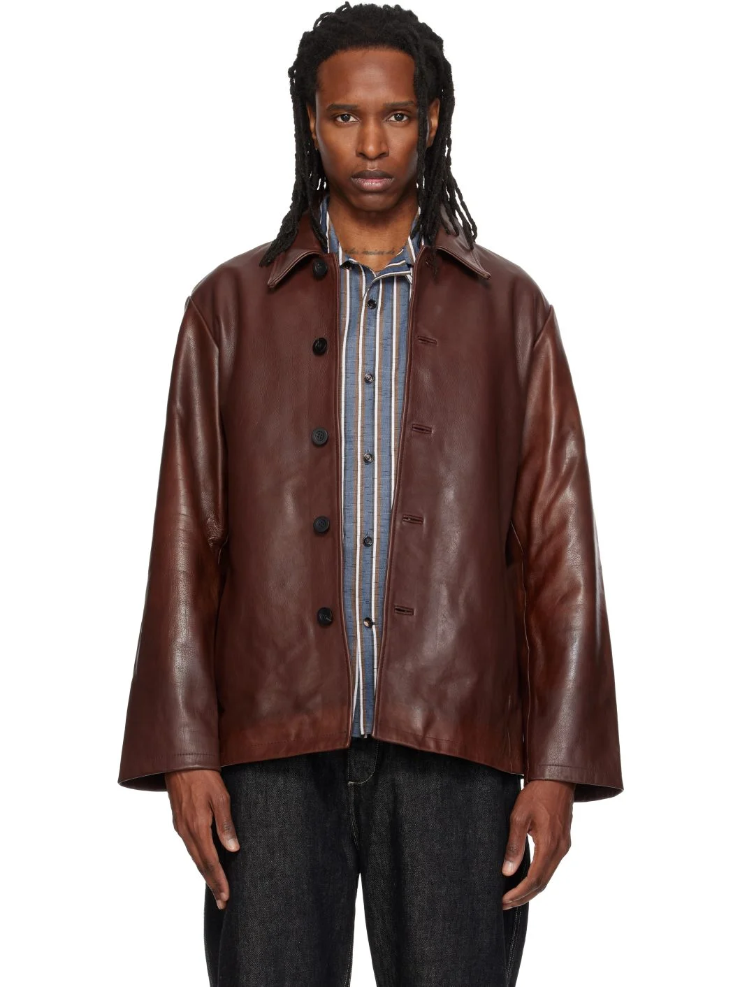 Brown Landau Leather Jacket - 1