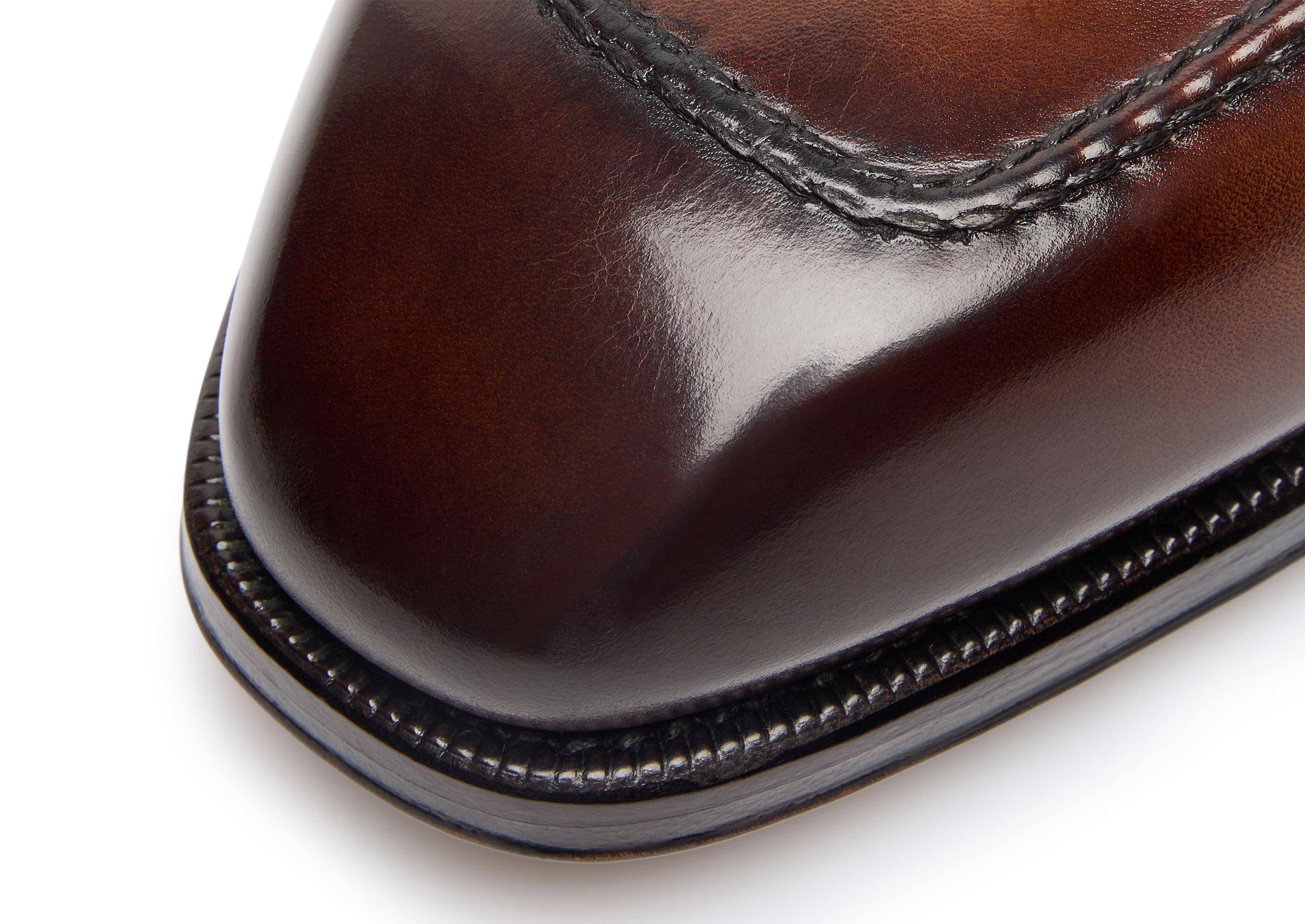 BURNISHED LEATHER ELKAN TWISTED BAND LOAFER - 4