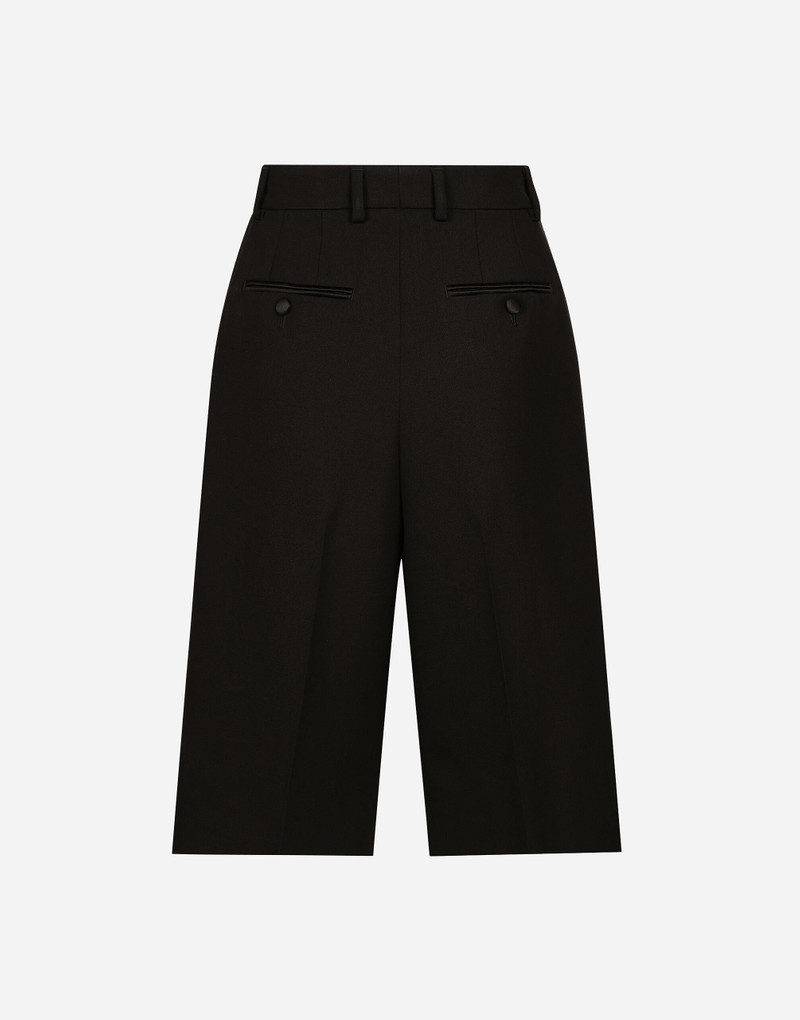 Dolce & Gabbana Wool gabardine tuxedo Bermuda shorts outlook