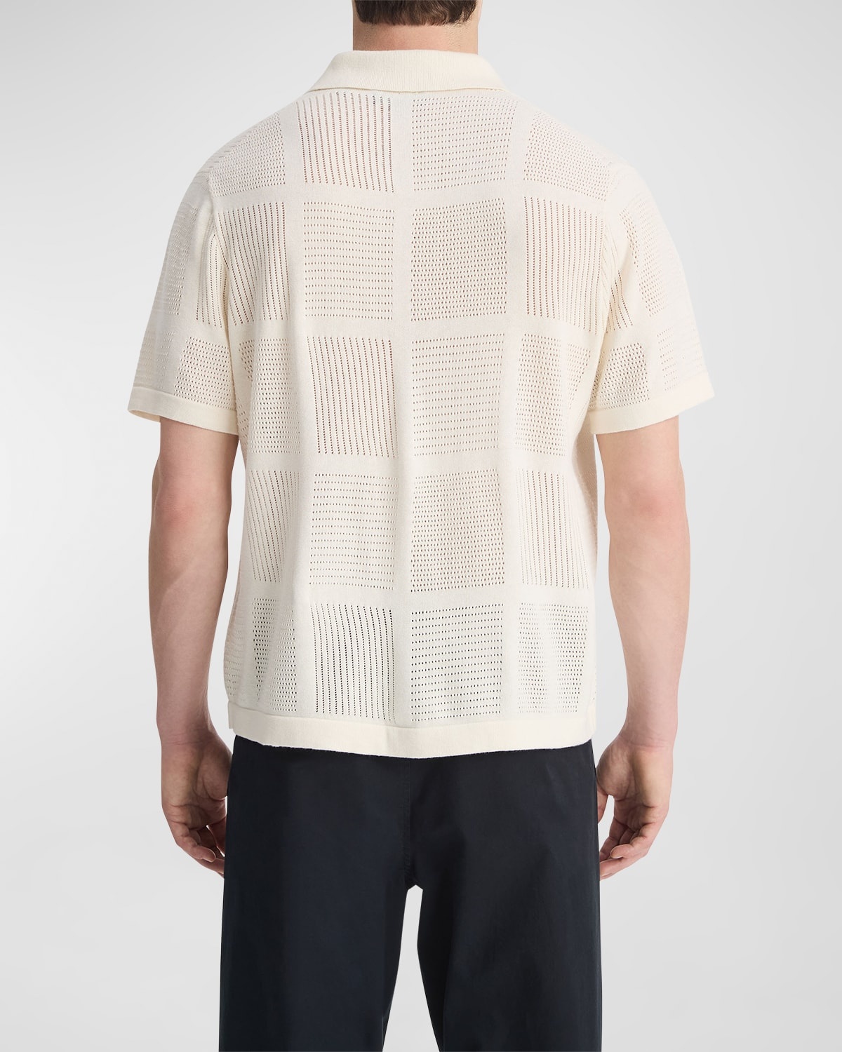 Men's Patchwork Pointelle Camp Shirt - 4