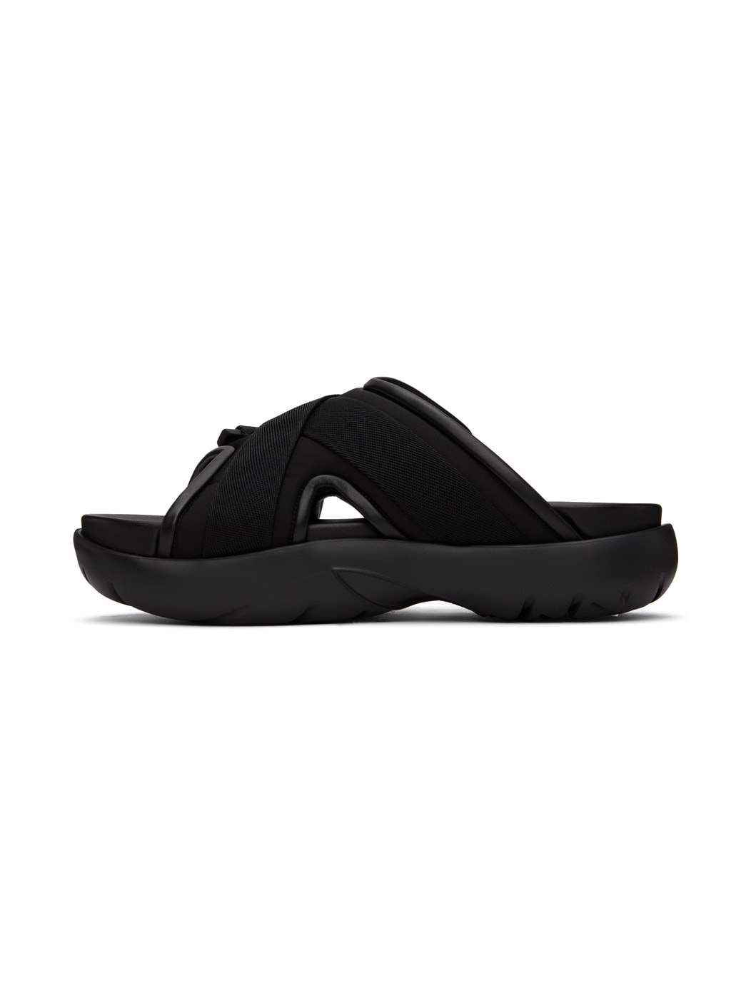 Black Snap Slide Sandals - 3