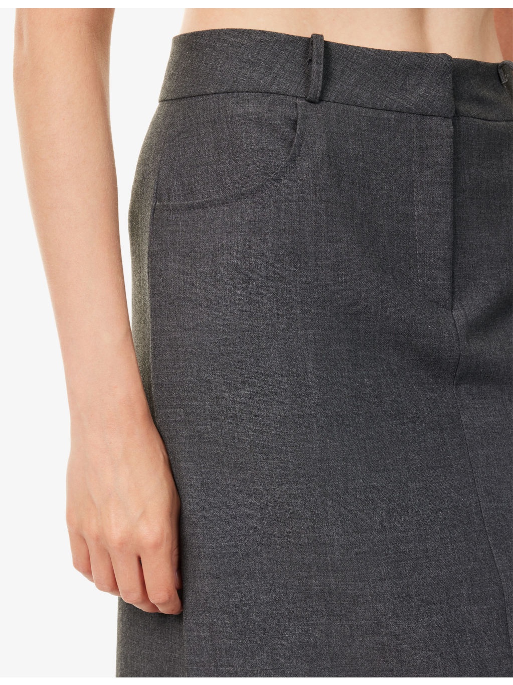 Malvo Long Woven Pencil Skirt - 5