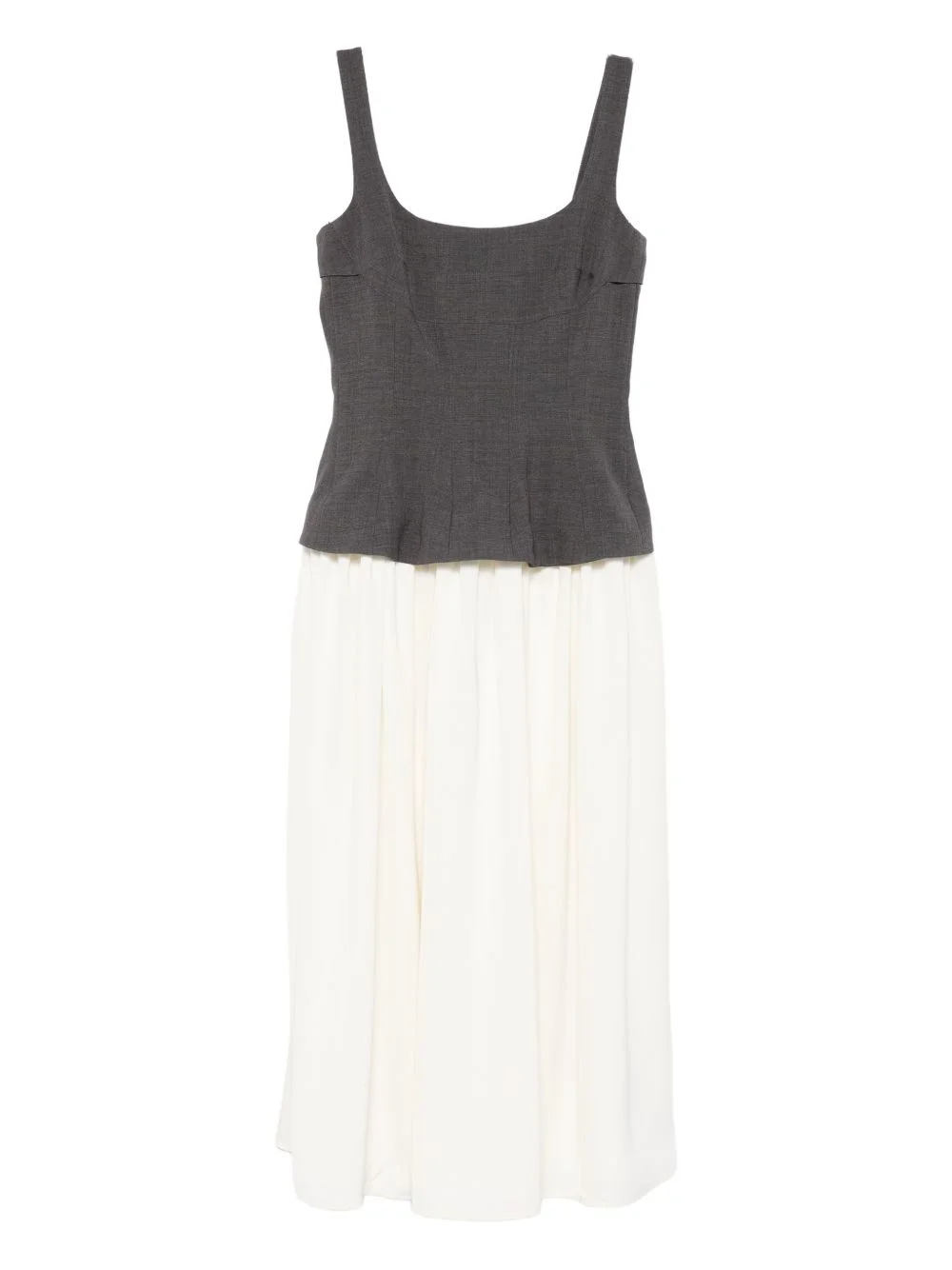 square-neck midi dress - 1