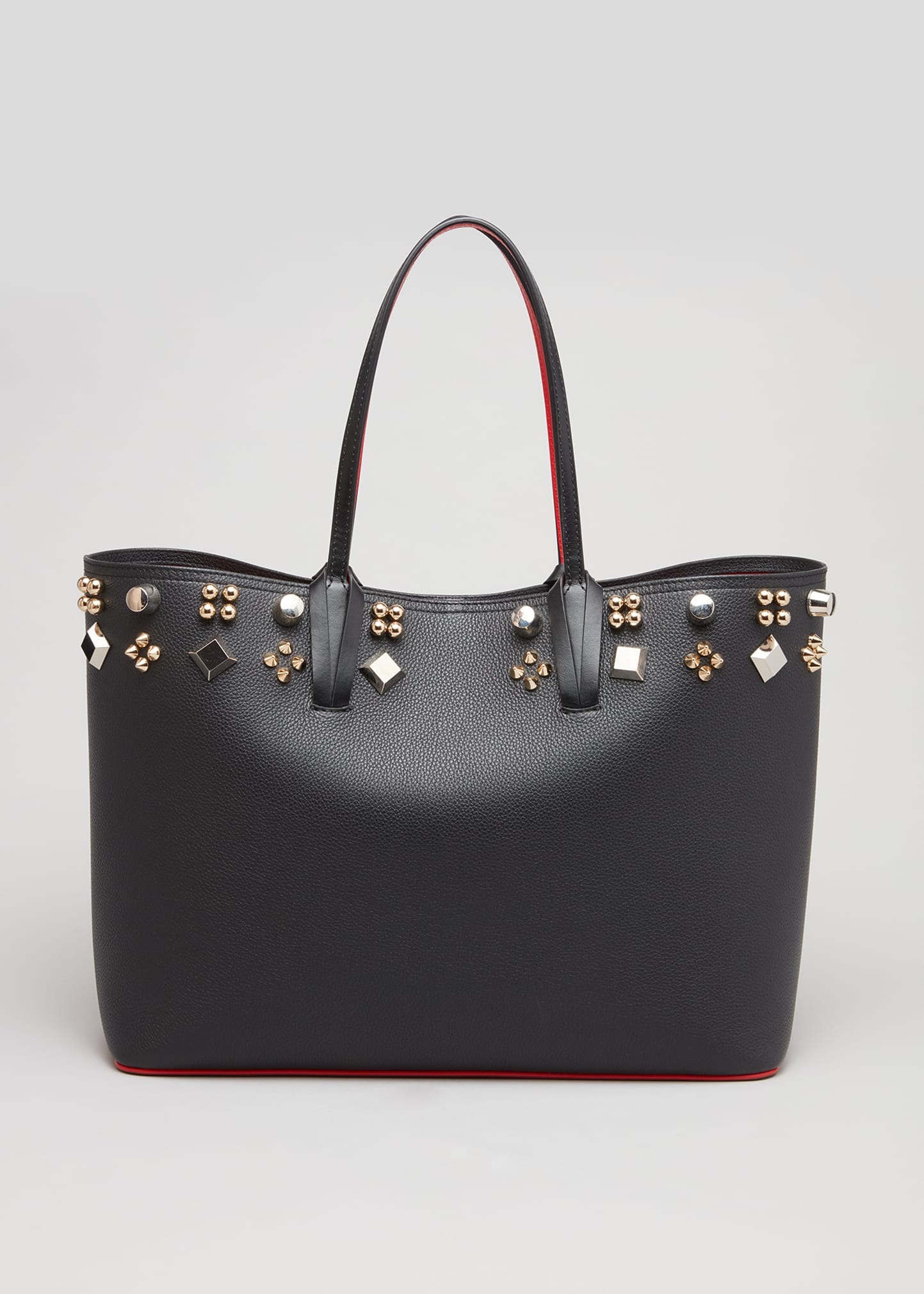 Christian Louboutin Cabata Empire Spike Studded Leather Tote