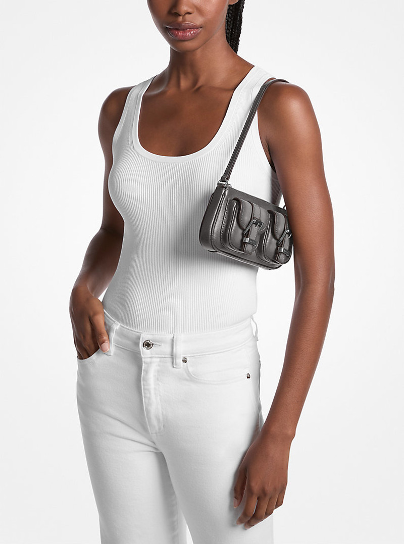 Zoe Small Burnished Leather Pochette 3