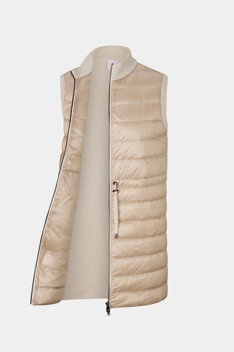 Arina Hybrid knitted vest in Beige 6