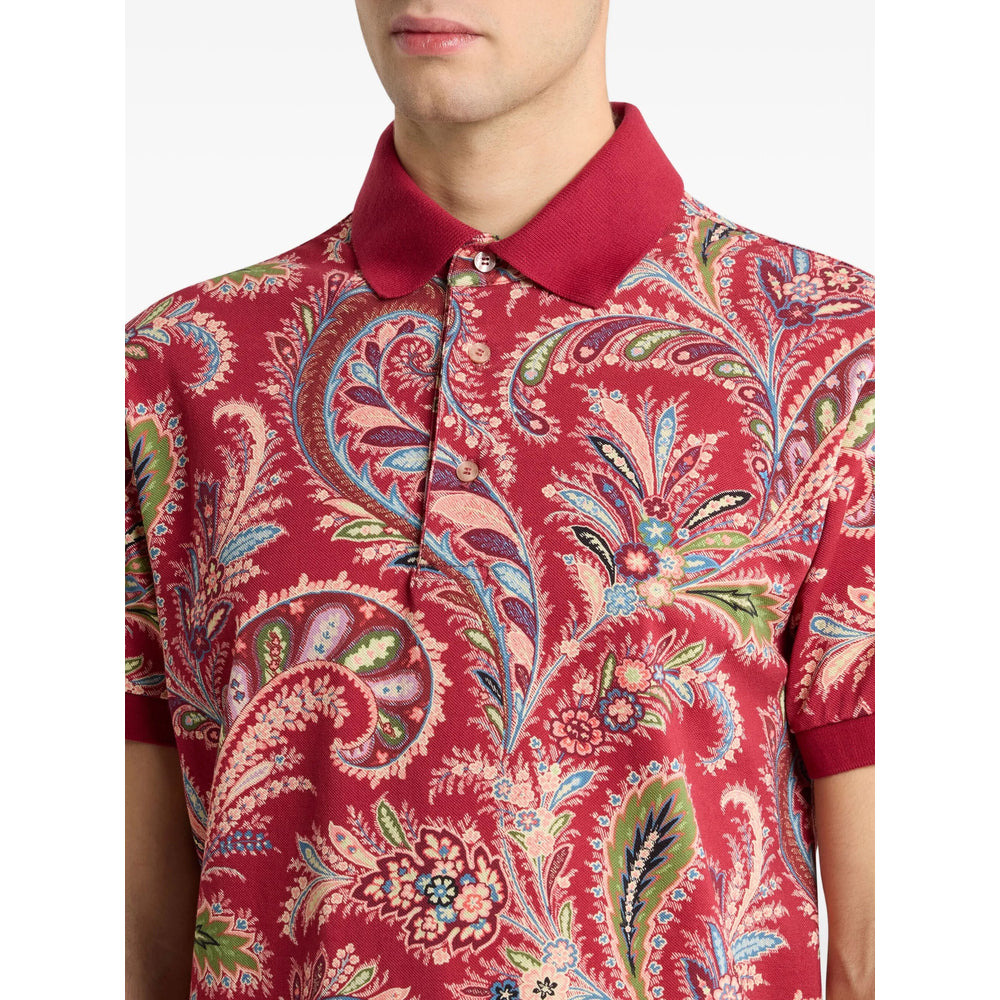 Etro Red Polo Shirts Men - 4