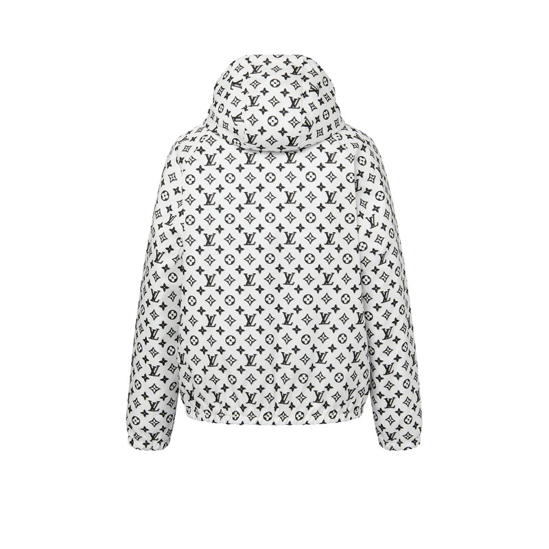 Reversible Pinstripe Nylon Hooded Jacket 4