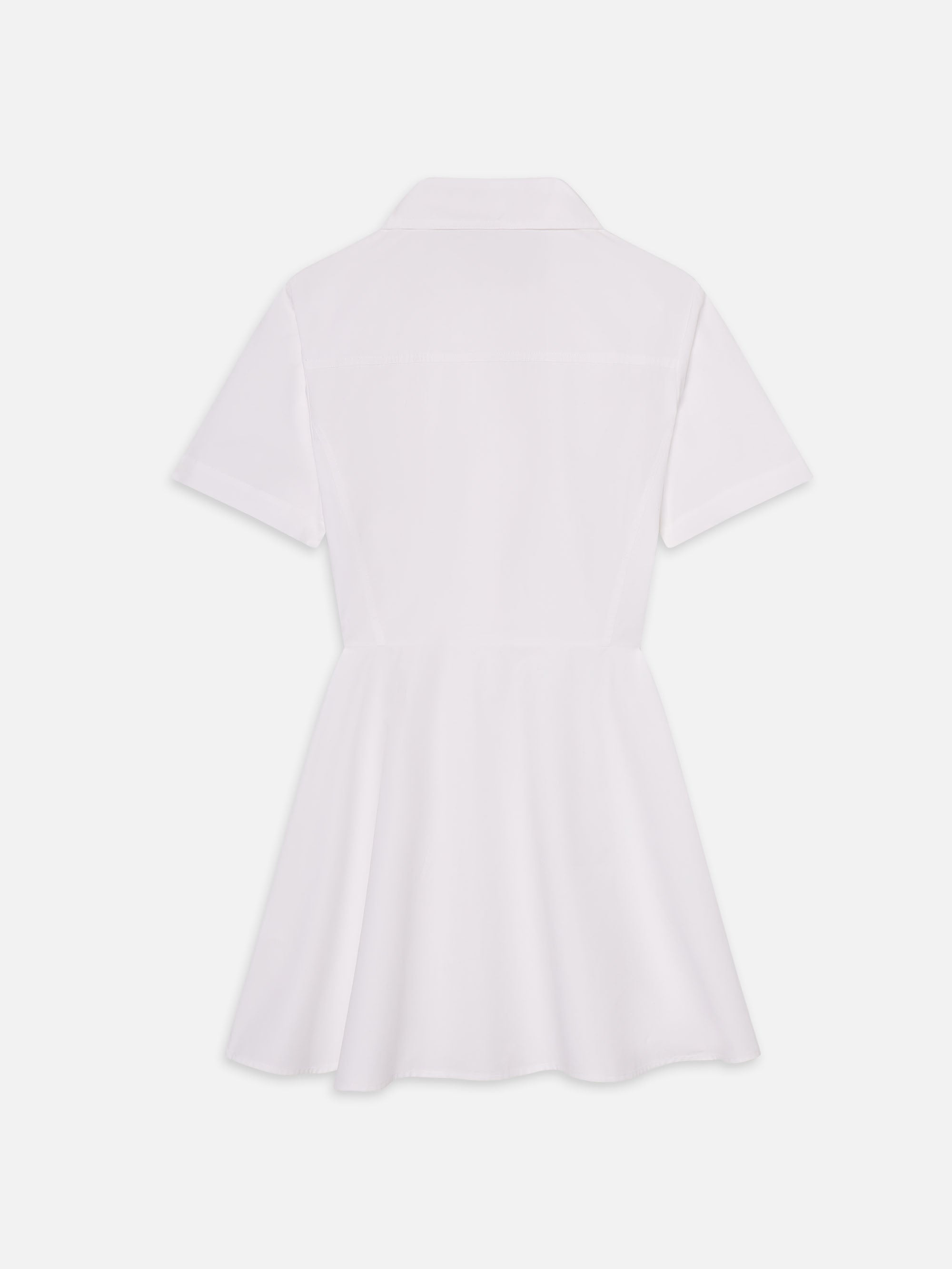 The Flare Mini Dress in White - 4