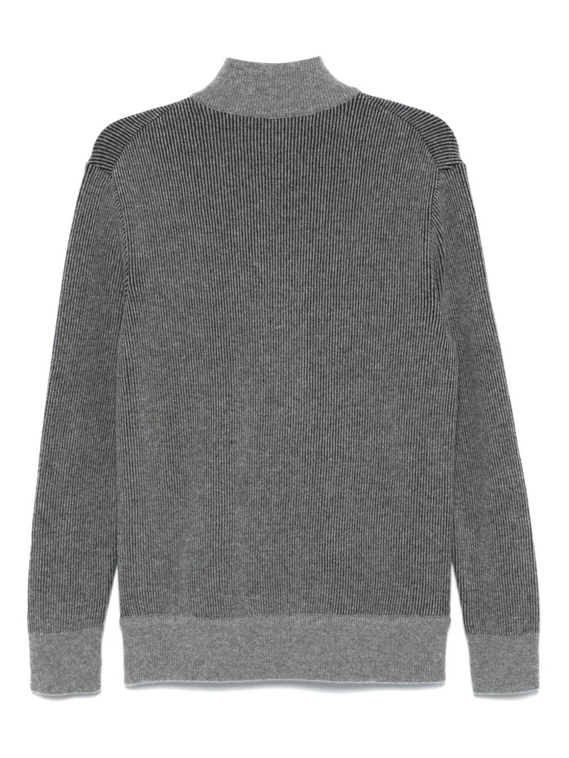 LARDINI ribbed cardigan outlook