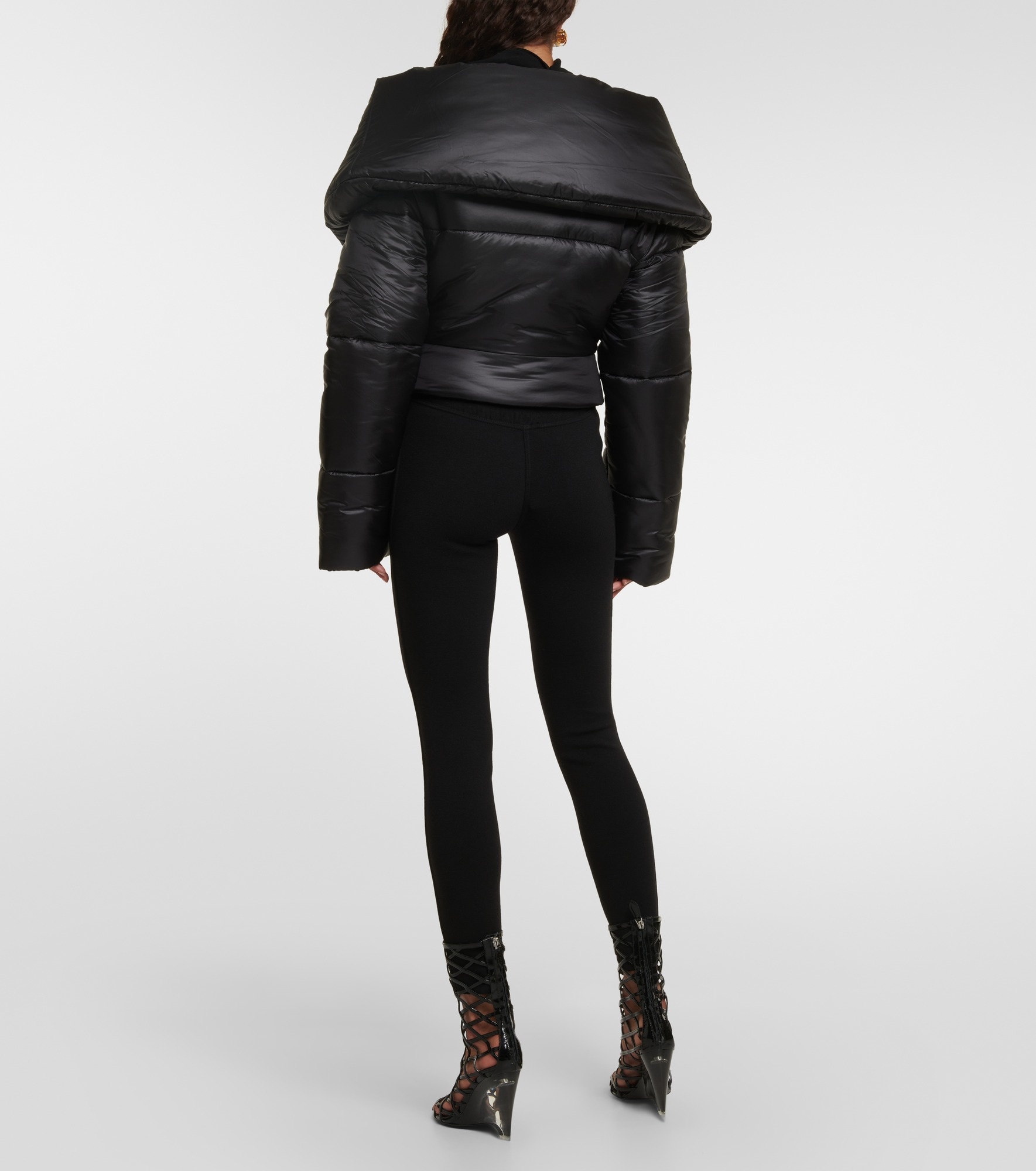 Cropped puffer jacket - 3