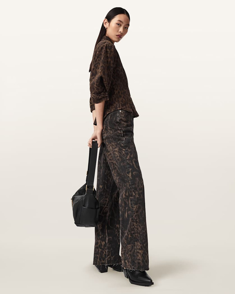 NANCY LEOPARD PRINT DENIM SHIRT 4