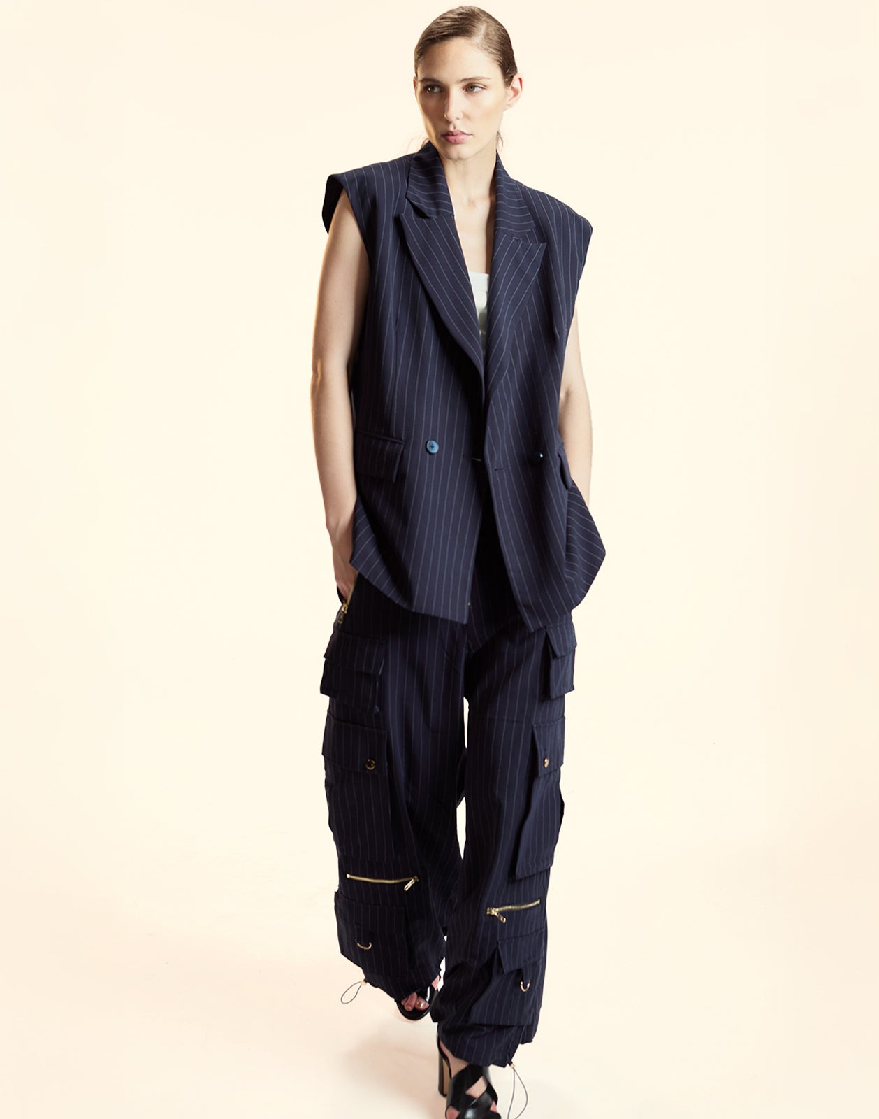 Pinstripe Vest - 2