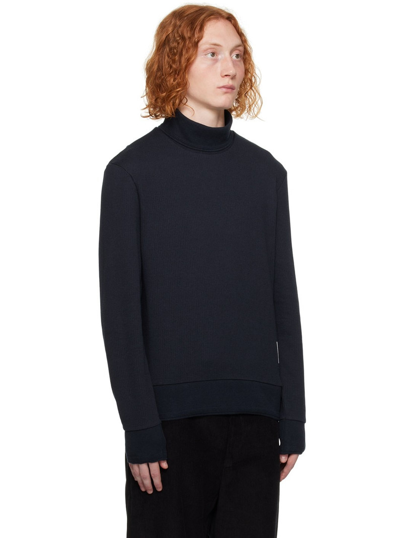 Thom Browne Navy Rib Turtleneck outlook